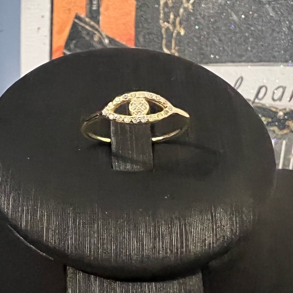 Evil Eye Gold Plated, Silver Ring - Picture 6 of 9